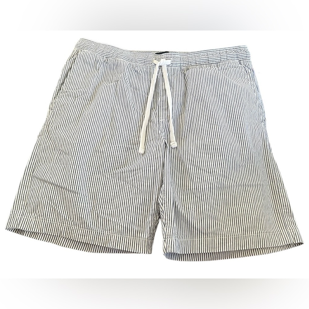 BANANA REPUBLIC DECK SHORTS 🩳 Men's White and Black Striped Board Shorts